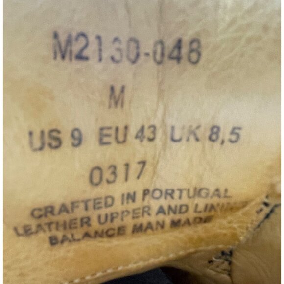 Hubbard Men’s Black Leather Wingtip Tipping Point Oxford Shoes Size US9 M - Picture 6 of 10